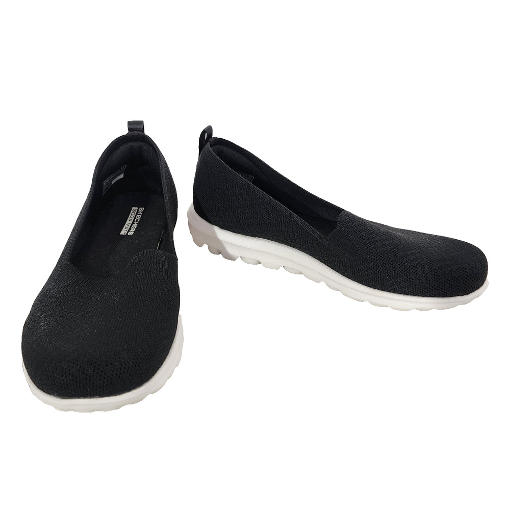 Skechers Go Walk Classic Women’s Knit Slip On Walking Sneaker 6.5 Black 124981